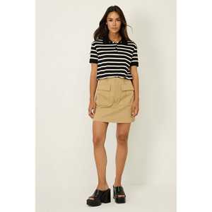 Camiseta Casual Unisex de Manga Corta con Cuello Redondo y Rayas, 100% Poliéster, Corte Regular, Mega Merchant - Product Image 3