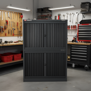 Armoire à outils double supérieure noire Facom avec volet roulant - Product Image 3