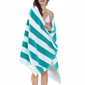 ผ้าขนหนูคอตตอนสีขาวปักลายสำหรับชายหาดชุดอาบน้ำผลิตตามสั่ง - Product Image 1