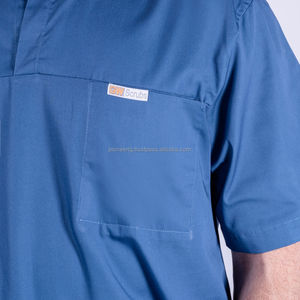 Uniformes de enfermera de hospital de alta calidad Impresión en relieve OEM Médico Scrubs Vietnam XL Tamaño Manga corta Spandex Estiramiento al por mayor - Product Image 4