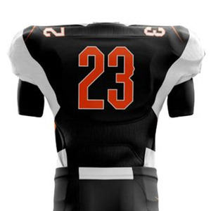 Ensemble d'uniformes d'entraînement de football américain personnalisés en twill respirant, tenue de football universitaire à manches courtes, protection UV estivale - Product Image 6