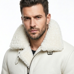 Veste en cuir véritable pour hommes, vente en gros, vêtements d'extérieur décontractés de qualité supérieure, veste tendance, fournisseur direct d'usine OEM ODM - Product Image 5