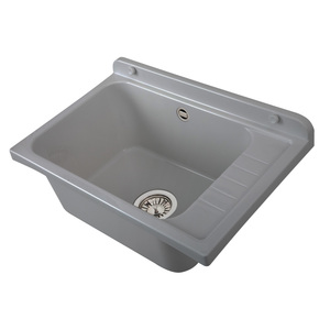 อ่างล้างหน้าติดผนัง PP สีเทา 58x38 ซม. - Product Image 1