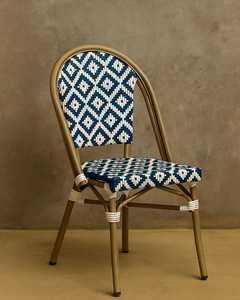 เก้าอี้รับประทานอาหารหวายดีไซน์เรียบง่ายร่วมสมัยทนทานสำหรับในร่ม/กลางแจ้งสำหรับบ้านวิลล่าโรงแรมคาเฟ่สวนสาธารณะ - Product Image 1