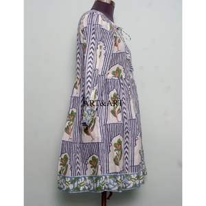 Vestido Formal de Punto de Algodón 100% Hecho a Mano, Estilo Dulce, Estampado a Mano, Cintura Natural, Ropa de Verano - Product Image 4