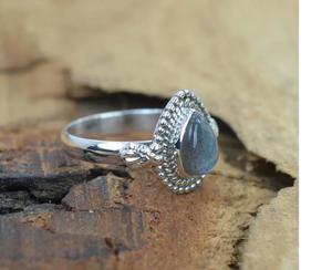 Anillo de labradorita Plata de Ley 925 Piedra preciosa natural Hecho a mano Joyería elegante Regalo para ella - Product Image 3