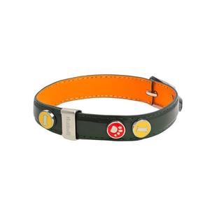 Collare per Cani in Ecopelle Brevettata con Ciondolo a Forma di Osso e Zampa, Eleganti Collari per Animali Domestici - Product Image 2