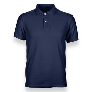 Polo de golf para hombre de 100% algodón con estampado digital completo, estilo sólido, ecológico, teñido liso con logotipo frontal - Product Image 1
