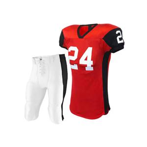 Uniforme de football américain imprimé de logo personnalisé de haute qualité rembourré avec logo brodé et sublimé à manches courtes - Product Image 1
