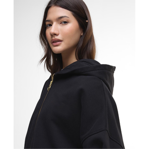 Sudadera con capucha ligera para mujer, sudadera informal de uso diario con cremallera completa, sudadera informal de estilo holgado para mujer sin bolsillo de canguro - Product Image 5