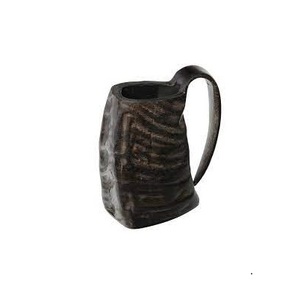 Tasse de corne de vin Viking de buffle d'eau tasse de corne de buffle de bière de vin sculpté base de tasse de corne à boire et produit naturel - Product Image 5
