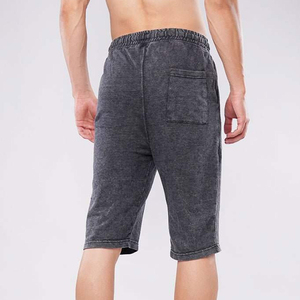 OEM/ODM más vendidos 100% algodón francés Terry de longitud larga lavado con ácido pantalones cortos Streetwear pantalones cortos ligeros para hombres - Product Image 3