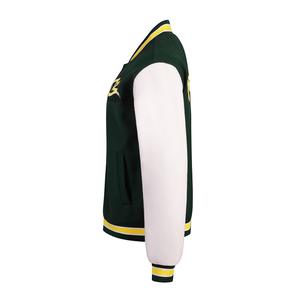 Fabricante de logotipo personalizado de los hombres de invierno al aire libre chaqueta de gran tamaño Varsity estilo de béisbol con bordado de cuero de manga fanáticos de los deportes - Product Image 3