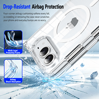 Coque de téléphone pliable magnétique transparente à 18 volets compatible avec moulage par injection PC haute transparence