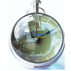 Đồng thau cổ điển mạ niken túi đồng hồ phong cách chữ số La Mã bàn đồng hồ trang trí Smith <span class=keywords><strong>London</strong></span> tanishka xuất khẩu 12cm - Product Image 4