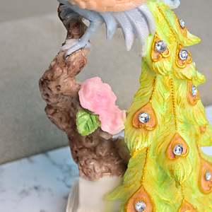 Statue de paon au lever de soleil majestueux, plaque décorative élégante - Product Image 3