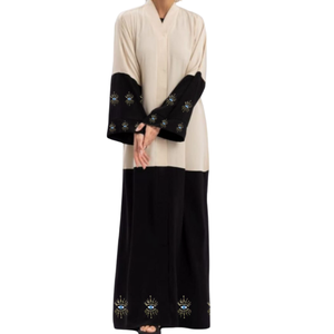 Último Modelo de Kimono Abaya con Diseño de Alas de Murciélago, Kimono Abaya Islámico con Brillo, Abaya Musulmana Modesta Abierta - Product Image 2