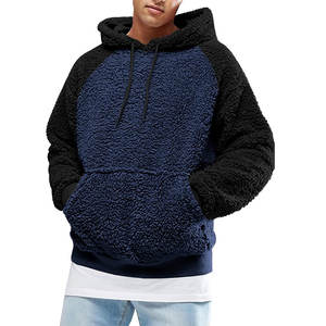 High Quality Customizable Plus Size <b>Men's</b> <b>Sherpa</b> Fleece <b>Hoodies</b> Hot Selling with Custom Logo Winter Fashion - Product Image 5