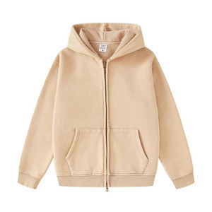 Sweat à capuche zippé en coton éponge français de luxe pour hommes Qualité fabuleuse Veste d'hiver surdimensionnée personnalisée Techniques brodées - Product Image 4