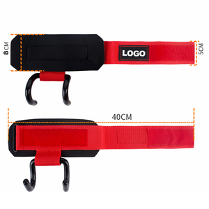 Correas de muñeca de elevación de alta resistencia, correa de elevación muerta, empuñaduras de elevación de potencia, correas de entrenamiento acolchadas, guantes de ganchos de gimnasio para levantamiento de pesas - Product Image 4