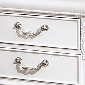 Table de chevet Glory en bois d'acajou de haute qualité avec couleur blanche pour meubles de chambre à coucher - Product Image 3