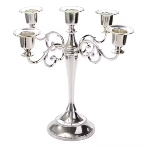 เชิงเทียนโลหะคุณภาพสูงที่สุดเชิงเทียนเชิงเทียนชุบนิกเกิลโลหะทำด้วยมือสำหรับไฟโบสถ์ - Product Image 6