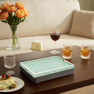 Plateau Ottoman Décoratif Rectangulaire Plateau de Service Maison en Résine avec Poignées Découpées pour Vanité de Salle de Bain et Toutes Occasions - Product Image 5