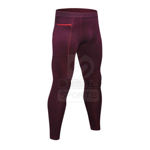 Leggings de fitness pour hommes en gros, avec logo personnalisé, taille élastique, séchage rapide, respirants, en Spandex/Polyester, longueur intégrale, haute qualité - Product Image 3