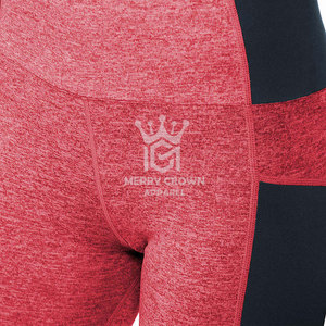 2025 femmes couleur personnalisée 100% coton taille haute pantalons de Yoga-Legging sublimé séchage rapide taille élastique Yoga Leggings - Product Image 6