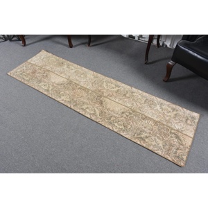 Turkish 1.8x6.6 ft <b>Rug</b>, Vintage <b>Runner</b> <b>Rug</b>, Brown Floral <b>Rug</b> - Product Image 1