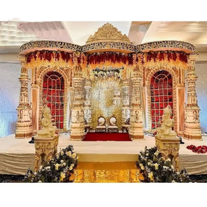 Decoración Tradicional de Mandap para Bodas Hindúes, Celebración de Bodas Hindúes Tamil, Mandap, Maravilloso Evento de Boda Maharani, Nueva York - Product Image 1