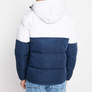 2025 OEM Custom Latest Design Two Tone Men's High Quality Quilted <b>Padded</b> Puffer <b>Jacket</b> Winter Plain Removable <b>Hood</b> Puffer <b>Jacket</b> - Product Image 2