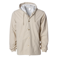 Veste de coaching personnalisée vierge respirante pour hommes Vestes de coaching pour hommes blanc solide en plein air