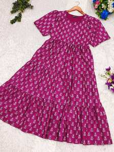 Diseñador de seda impreso Georgette mujer de una pieza cosido completo manga de lujo estilo indio Salwar bodas fiestas adultos todos - Product Image 6