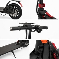 Trottinette électrique pliable noire pour adultes, trottinette électrique de banlieue à deux roues, pneus de 8 pouces, cadre en alliage d'aluminium