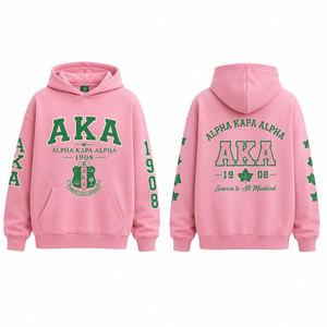 Sweat-shirt unisexe décontracté Alpha 08 Alpha rose vert en molleton 100% coton avec poche et logo imprimé - Product Image 4
