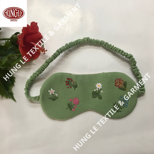 Máscara de dormir Rosa bordada de algodón para accesorios para el cabello - Product Image 6
