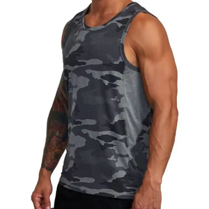 Débardeurs de gymnastique pour hommes OEM maillots de sport personnalisés en coton spandex pour musculation Fitness tricoté sur mesure grande taille - Product Image 5