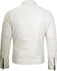 Veste en cuir de motard pour hommes à la mode de style luxe la plus vendue veste de moto originale en cuir de vachette et respirante pour hommes - Product Image 4