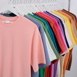 เสื้อยืดเท่ๆเปิดไหล่ตก280ก. สำหรับผู้ชายเสื้อยืดผ้าฝ้ายโอเวอร์ไซส์สำหรับผู้ชาย - Product Image 1