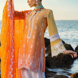 Top Branded O-Neck Solid Pattern Casual <b>Dresses</b> <b>for</b> <b>Women</b> Eco-Friendly Heavy Embroidery Lawn <b>Dress</b> Suits New Washable - Product Image 5