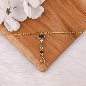 Multi Color Natural Tourmaline 925 <b>Sterling</b> <b>Silver</b> <b>Necklace</b> Gift for Girl 925 <b>Silver</b> Jewelry Bulk Wholesale Handmade <b>Necklaces</b> - Product Image 3