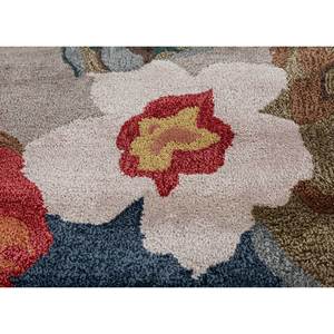 Hacienda Blue Handmade Wool & Viscose Rug Floral Design for Home Hallway Rectangular PP <b>Model</b>-Taq-113(Md) - Product Image 3