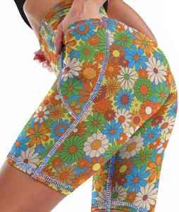 Prix bon marché Short de fitness imprimé personnalisé pour femmes à haute perte Short de sport uni motif yoga vêtements de sport Sublimation pour femmes - Product Image 5