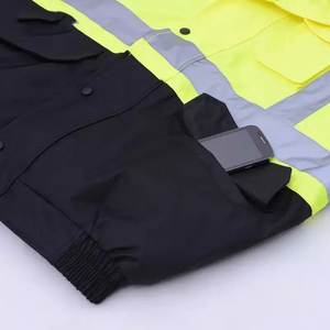 Chaleco de Seguridad Impermeable Fluorescente de Alta Visibilidad, Reflectante, Tipo Parka, Táctico, para Hombre, 100% Poliéster Malla, Fabricado en Pakistán - Product Image 4