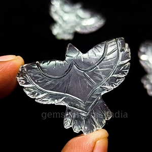 Pierre précieuse sculptée en cristal naturel de quartz d'aigle, pierre précieuse en cristal de quartz, sculpture à la main lâche pour la fabrication de pendentifs, vente de cristal 40mm - Product Image 3