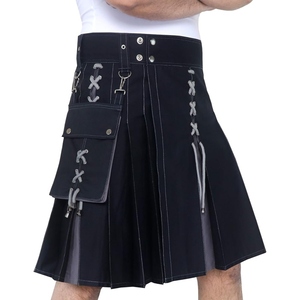 Pantalones Vaqueros de Algodón Premium, Estilo Kilt Utilitario Personalizado para Hombre, con Costuras Resistentes, Bolsillos Prácticos y Cierre de Hebilla Ajustable - Product Image 5