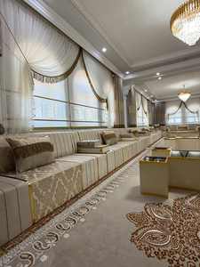 Asientos Orientales para el Suelo, Sofá Étnico, Sofá Árabe Majlis, Sofá Estilo Otomano, Conjunto Árabe Jalsa, Asientos Orientales de Lujo para el Suelo - Product Image 3