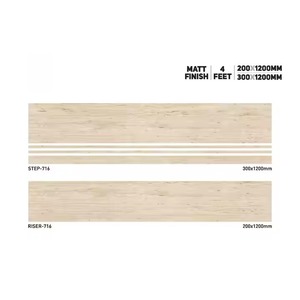 Vistaar Finition mate Étape antidérapante 300x1200mm Riser 200x1200mm Carreaux de porcelaine Carrare 11mm - Product Image 3