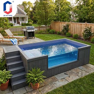 Piscine en fibre de verre préfabriquée hors sol, piscine de luxe pour extérieur, jardin, villa, hôtel, piscine conteneur - Product Image 5